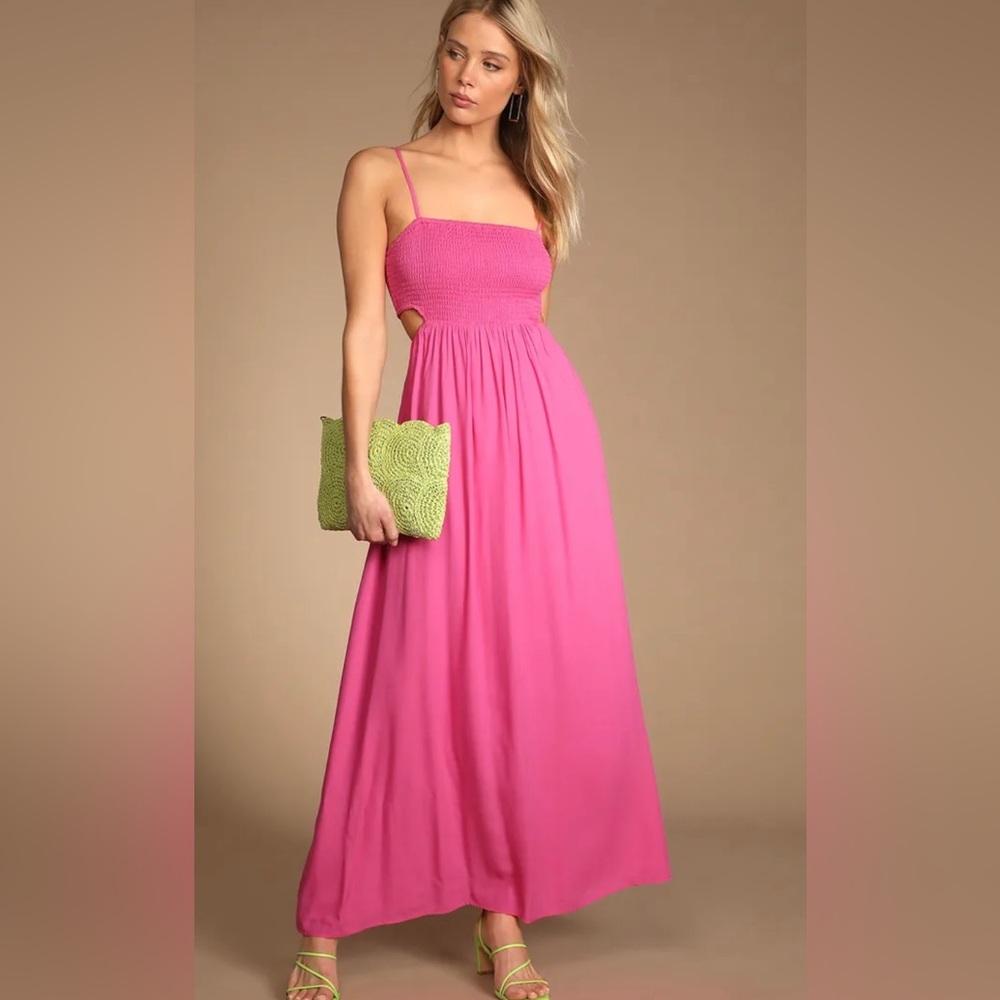 Lulus bright pink maxi